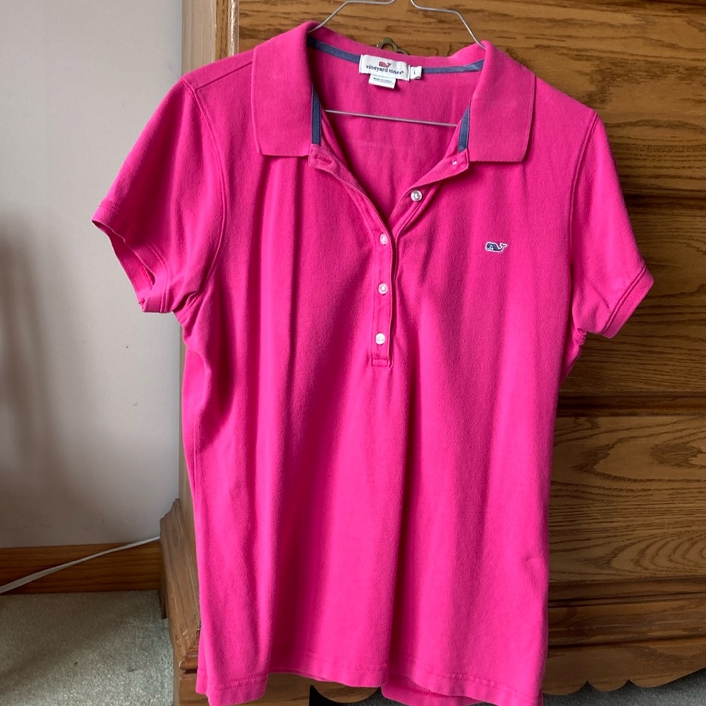 Vineyard Vines Bright Pink Button Down Shirt